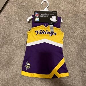 New with tags Minnesota Vikings cheerleading dress, 24 mo